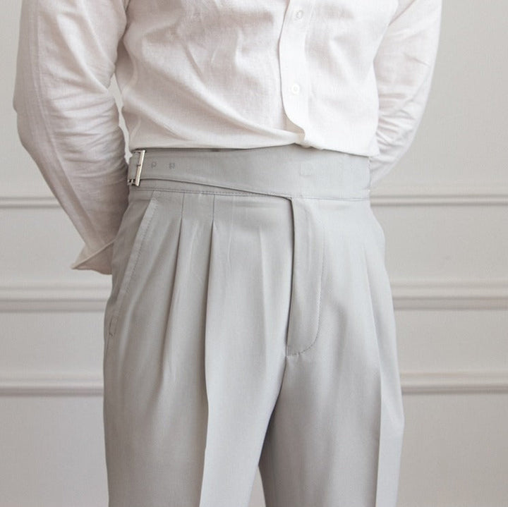 Trousers | High Waist | Pleated | Gurkha Closure