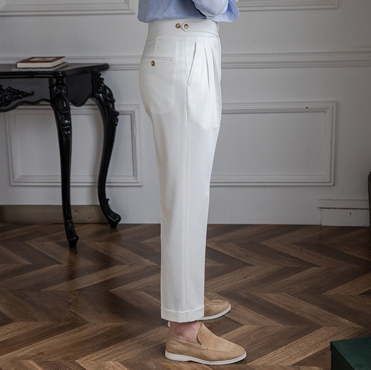 Trousers | High Waist | Pleated | Straight Leg | The Core Collection