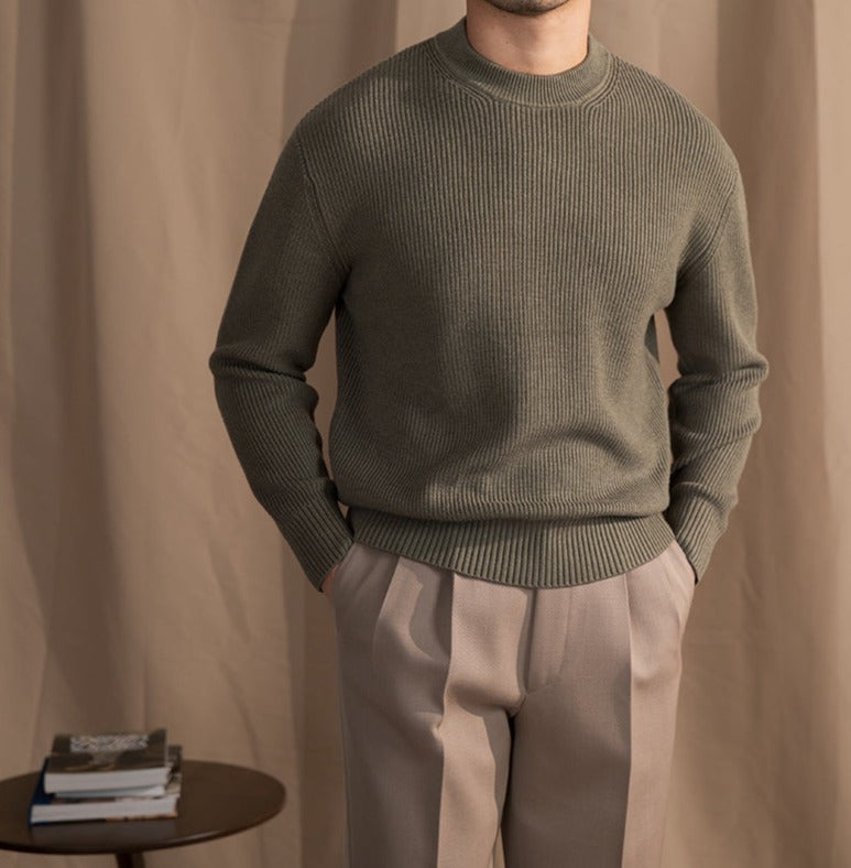 Wool Blend Crewneck Sweater