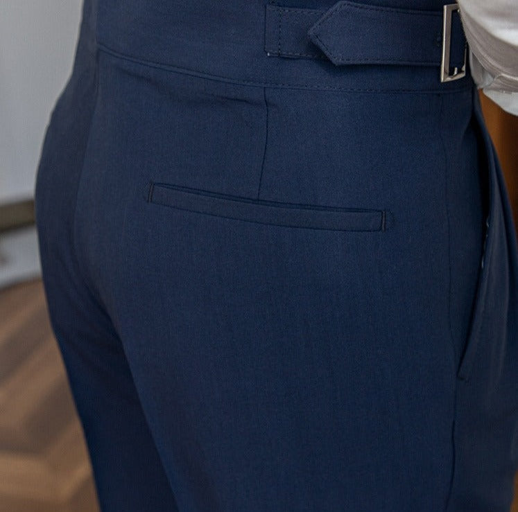 Trousers | High Waist | Pleated | Gurkha Closure