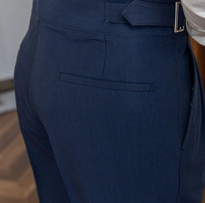 Trousers | High Waist | Pleated | Gurkha Closure