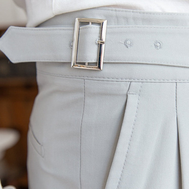 Trousers | High Waist | Pleated | Gurkha Closure