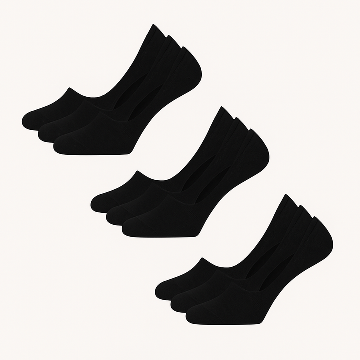 Invisible Loafer Socks | 9-Pair Pack | Black