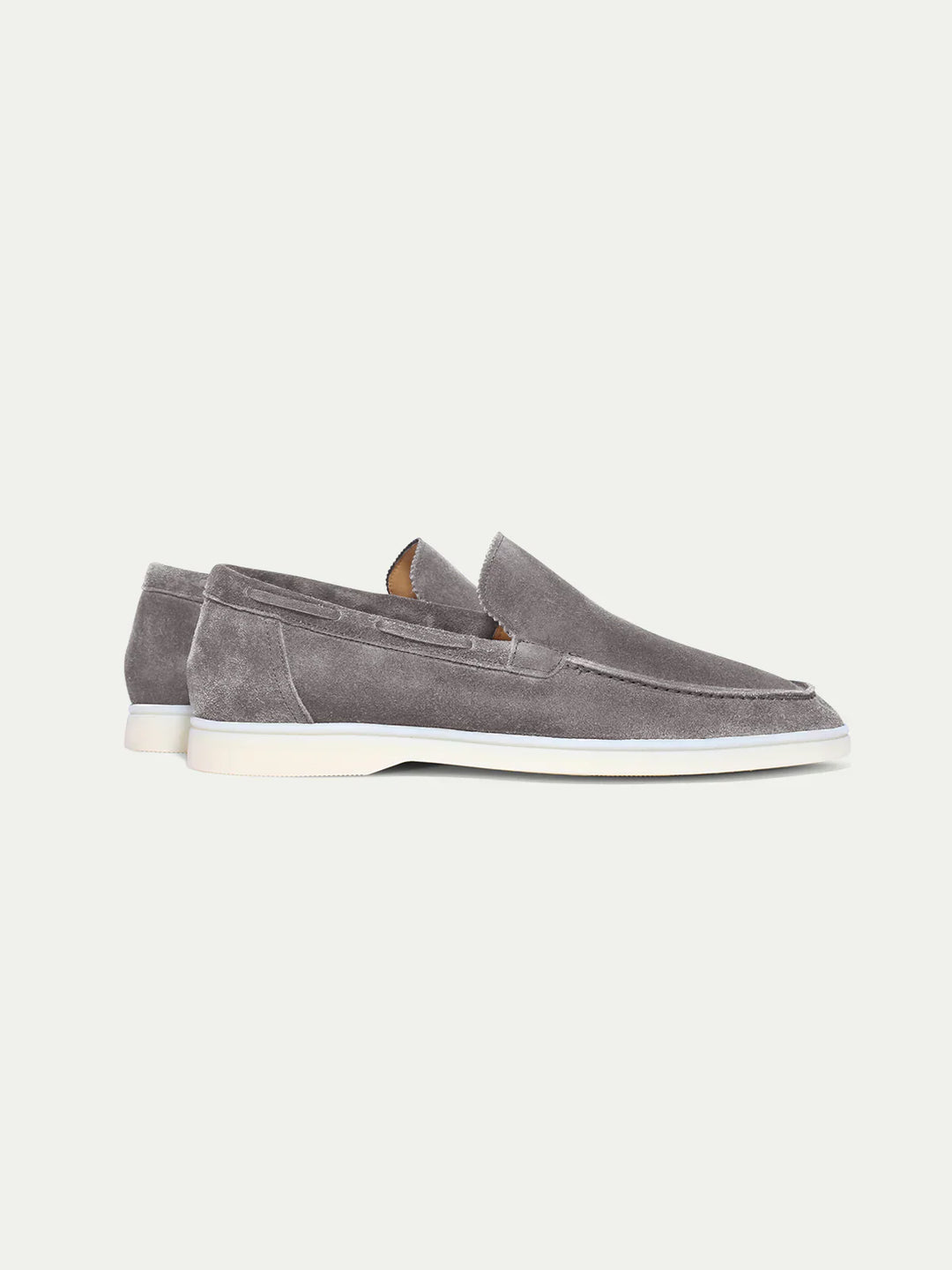 Suede Loafers | Grey Slip-On Summer Shoes