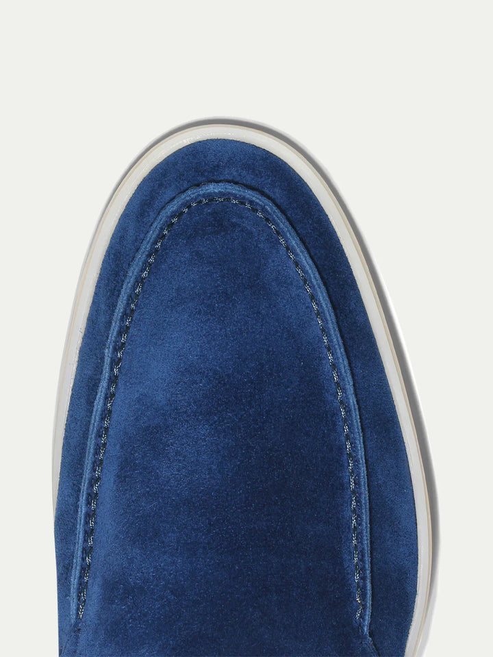 Loafers for Men | Ultramarine Suede | White Sole