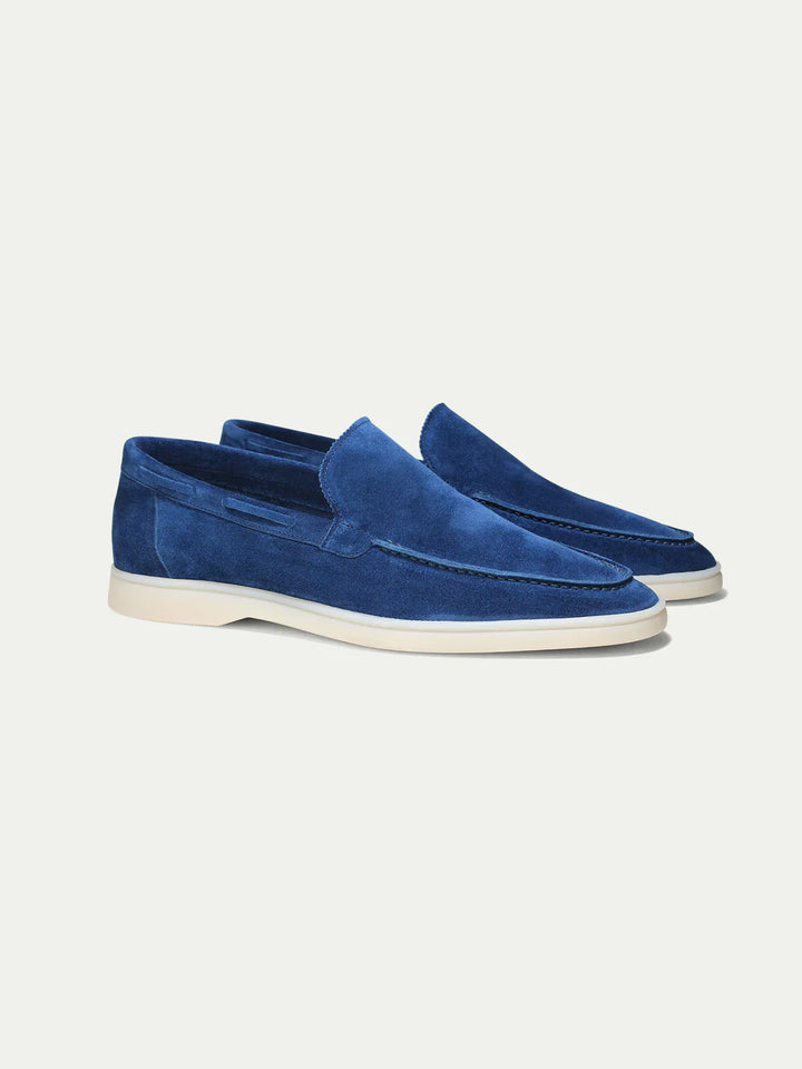 Loafers for Men | Ultramarine Suede | White Sole