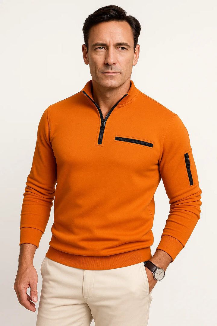 Quarter-Zip Sweater | Slim Fit Thermal Knit