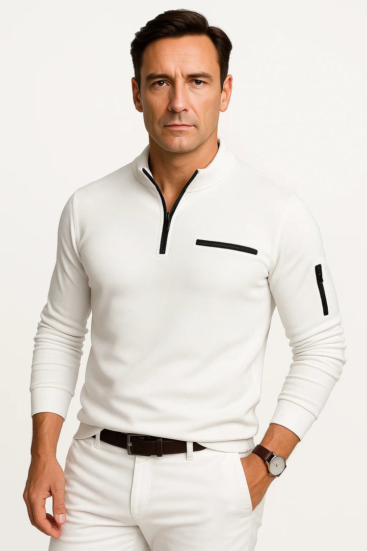Quarter-Zip Sweater | Slim Fit Thermal Knit