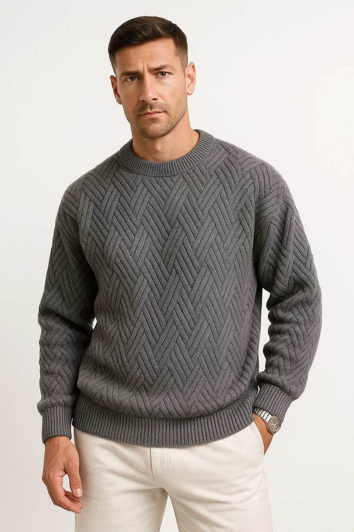 Aran Wool Sweater | Textured Knit | Relaxed Fit