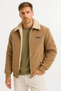 Jacket | Corduroy Fleece | Shearling Collar | Zip Front