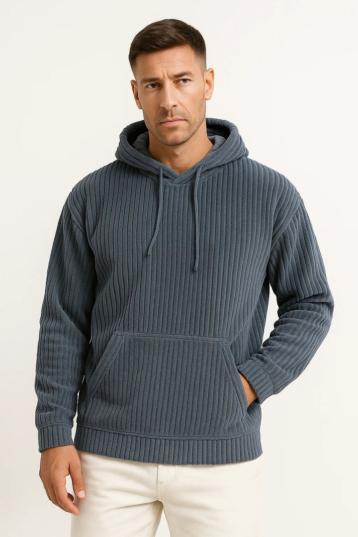 Hoodie | Corduroy, Relaxed Fit with Kangaroo Pocket