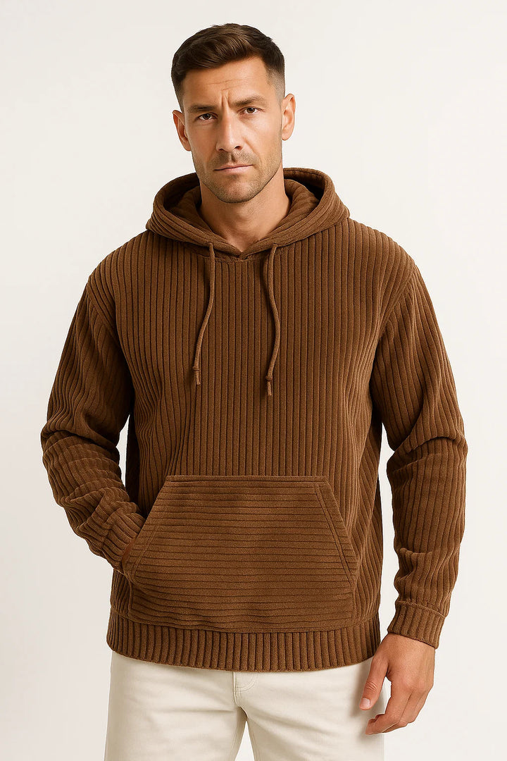 Hoodie | Corduroy, Relaxed Fit with Kangaroo Pocket