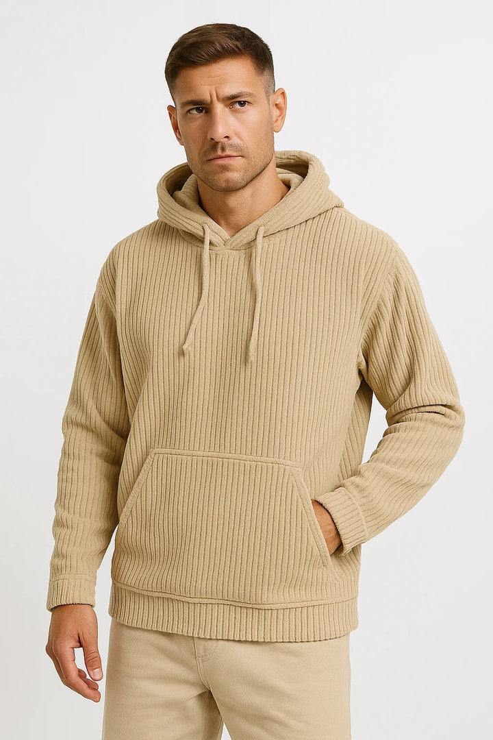 Hoodie | Corduroy, Relaxed Fit with Kangaroo Pocket