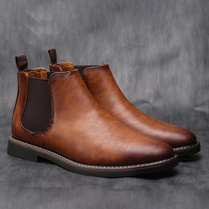 Chelsea Boots | Retro Slip-On | Synthetic Leather