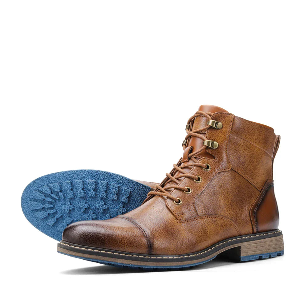 Men's Lace-Up Leather Boots | Split Leather | The Core Collection