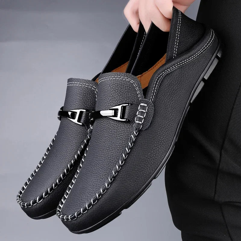 Leather Loafers | Genuine Cowhide | Slip-On Design