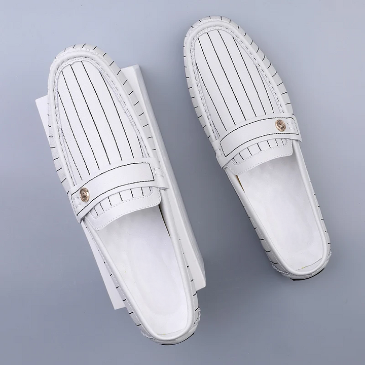 Leather Loafers | Pinstripe Detailing