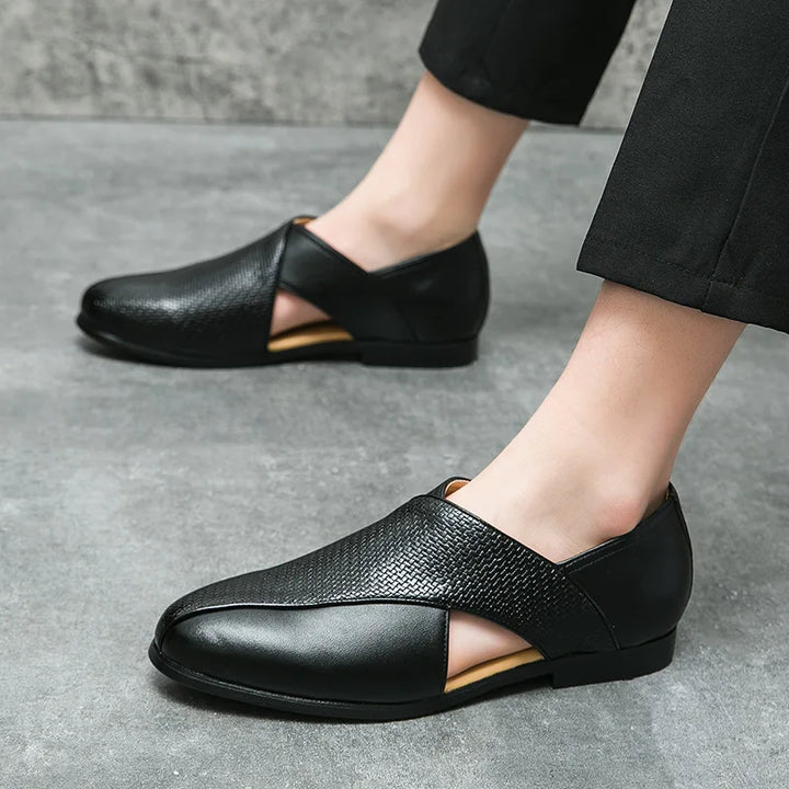 Loafers | Genuine Leather | Cross-Strap Detail | Slip-On