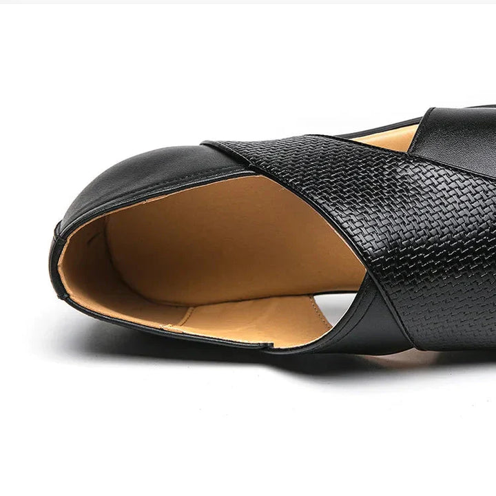 Loafers | Genuine Leather | Cross-Strap Detail | Slip-On