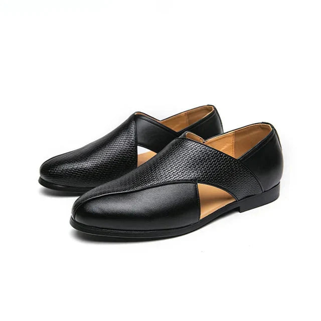 Loafers | Genuine Leather | Cross-Strap Detail | Slip-On