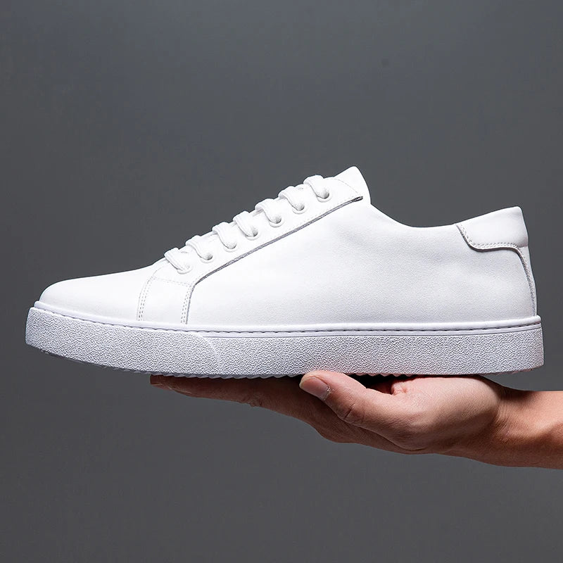 Leather Low-Top Sneakers | Contrast Sole | The Core Collection