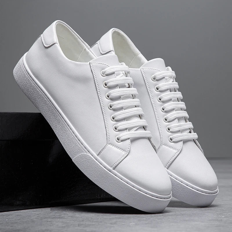 Leather Low-Top Sneakers | Contrast Sole | The Core Collection