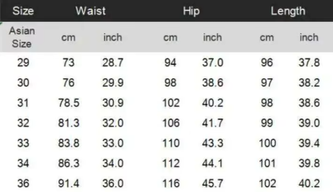 Trousers | High Waist | Cotton Linen Blend | Straight Fit - Size Chart