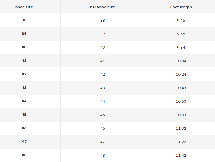 Loafers for Men | Ultramarine Suede | White Sole - Size Chart