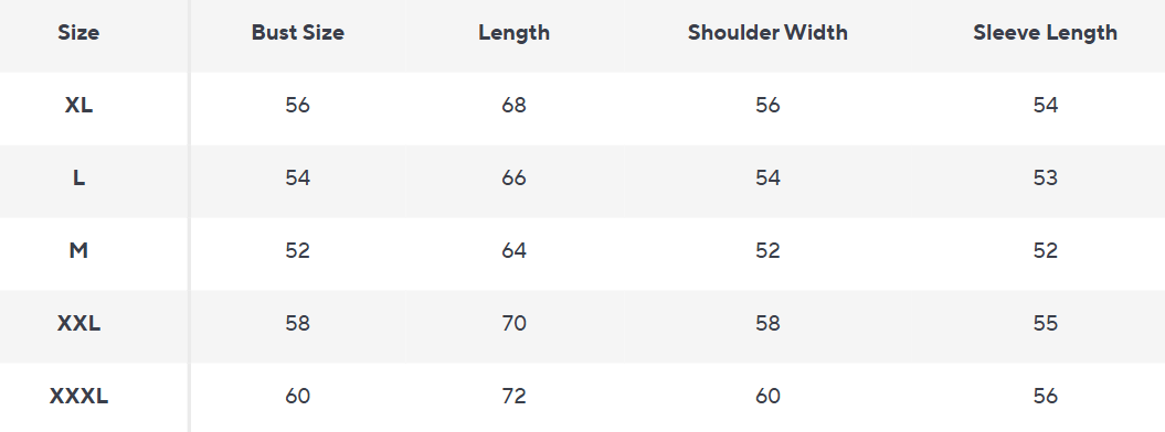 Quarter Zip Sweater | Striped | Ribbed Knit | Regular Fit - Size Chart