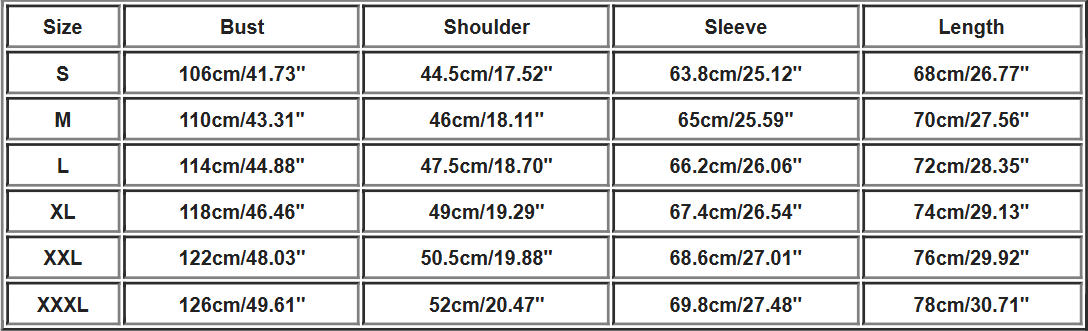 Knit Polo Shirt | Contrast Collar & Quarter Button Placket - Size Chart