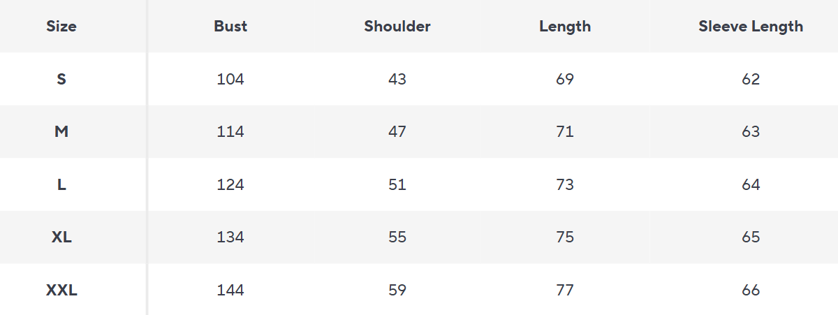 Men's Fleece-Lined Parka | Windproof Hooded Jacket - Size Chart
