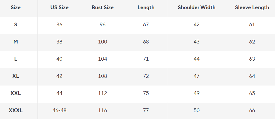 Polo Shirt | Knit Texture | Classic Regular Fit - Size Chart