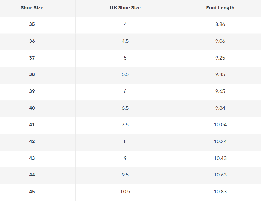 Men's Suede Loafers | Pigskin Leather | The Core Slip-On Comfort - Size Chart