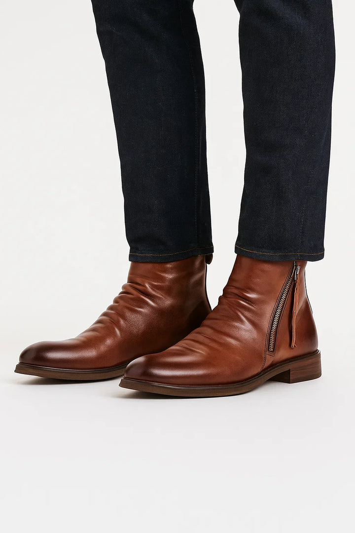 Chelsea Boots | Side Zip Leather Ankle Boot
