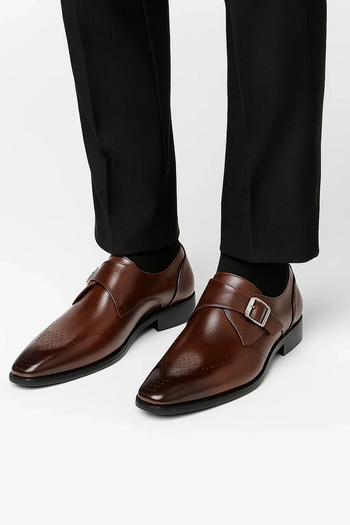 Monk Strap Dress Shoes | Polished Leather Finish