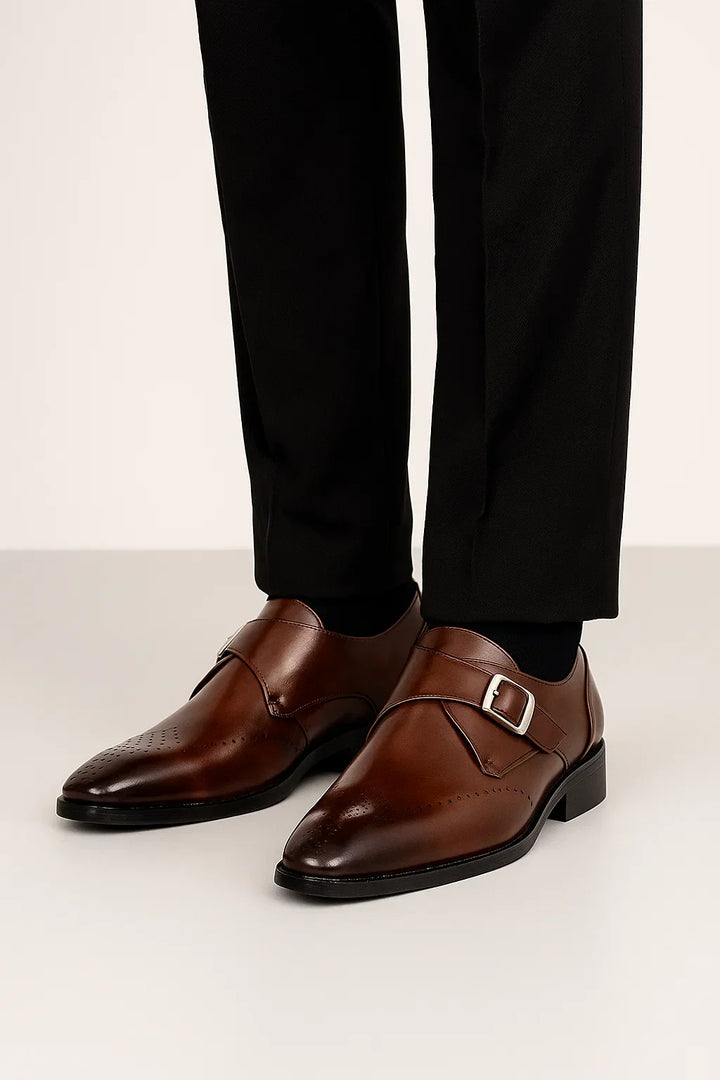 Monk Strap Dress Shoes | Polished Leather Finish