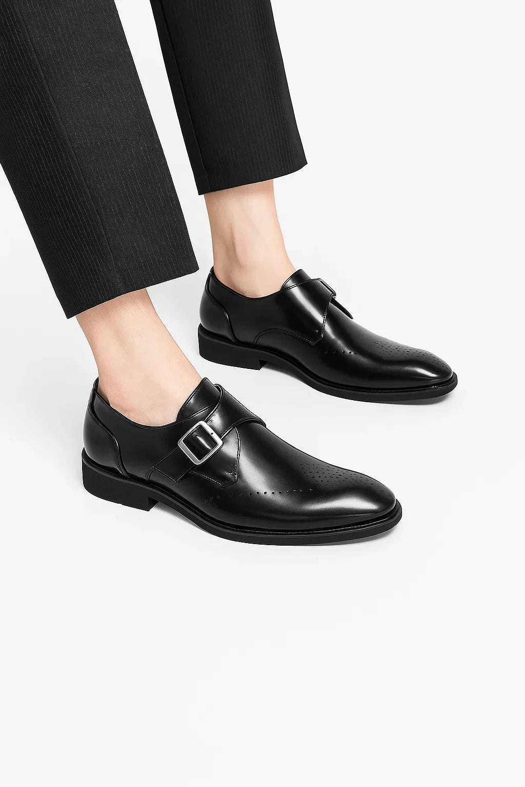 Monk Strap Dress Shoes | Polished Leather Finish