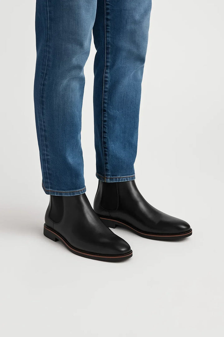 Chelsea Boots | Retro Slip-On | Synthetic Leather