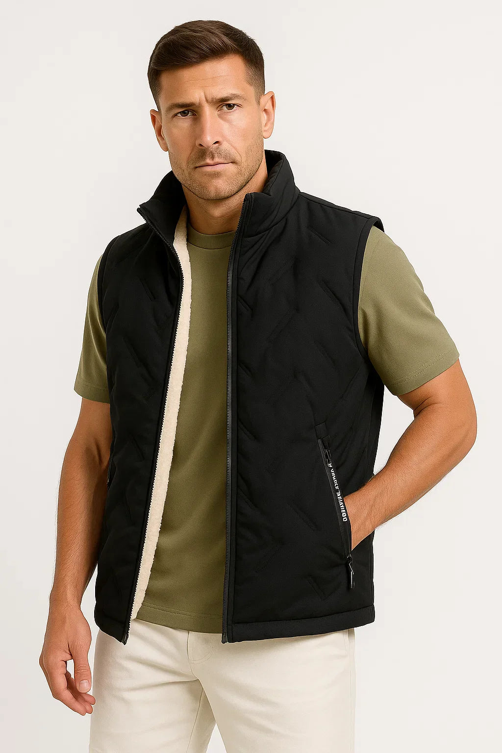 Men's Fleece-Lined Vest | Insulated Quilted Gilet