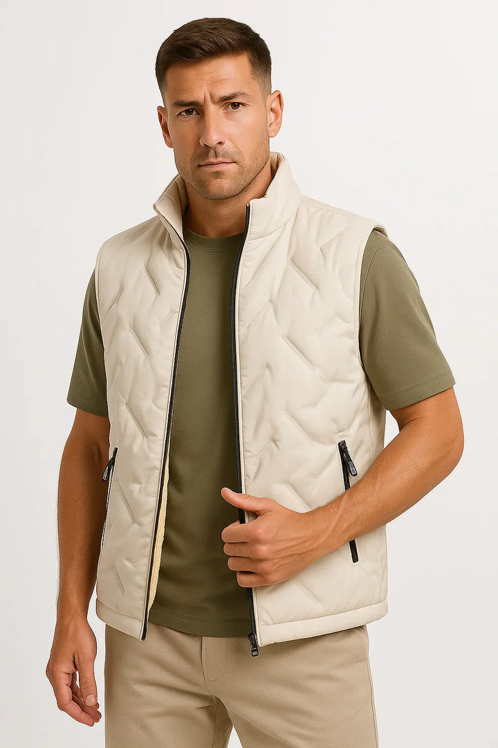 Men's Fleece-Lined Vest | Insulated Quilted Gilet