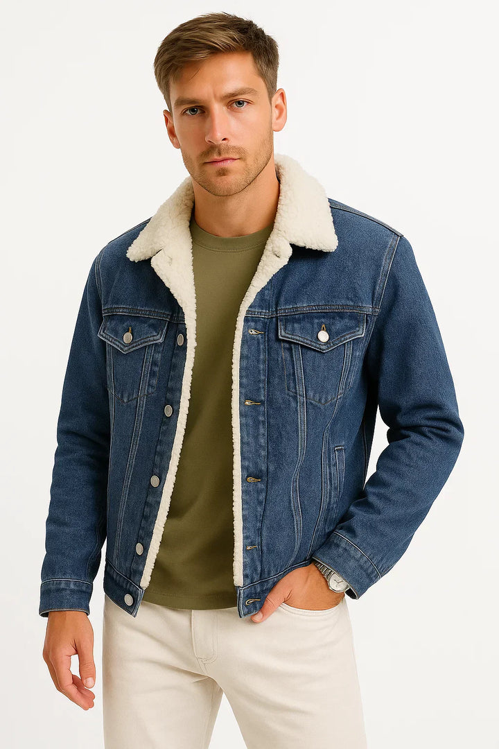 Denim Jacket | Fleece Lined Winter Overshirt
