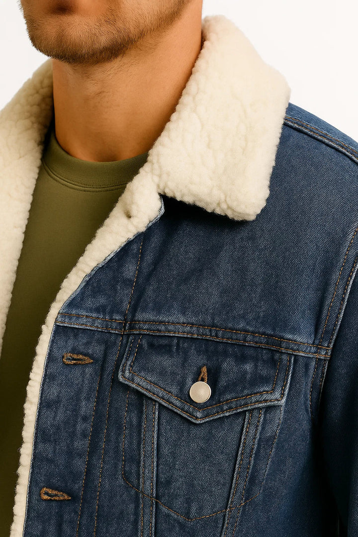 Denim Jacket | Fleece Lined Winter Overshirt