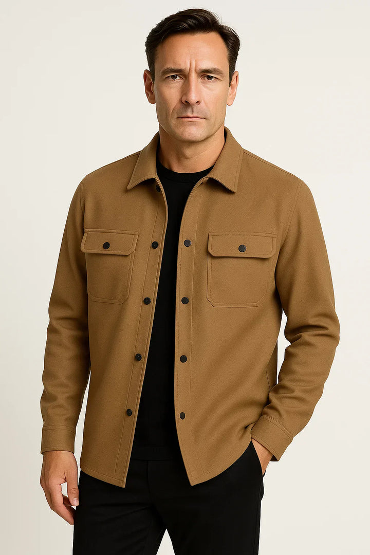 Overshirt Jacket | Wool-Blend | Structured Casual | Water-Resistant Finish