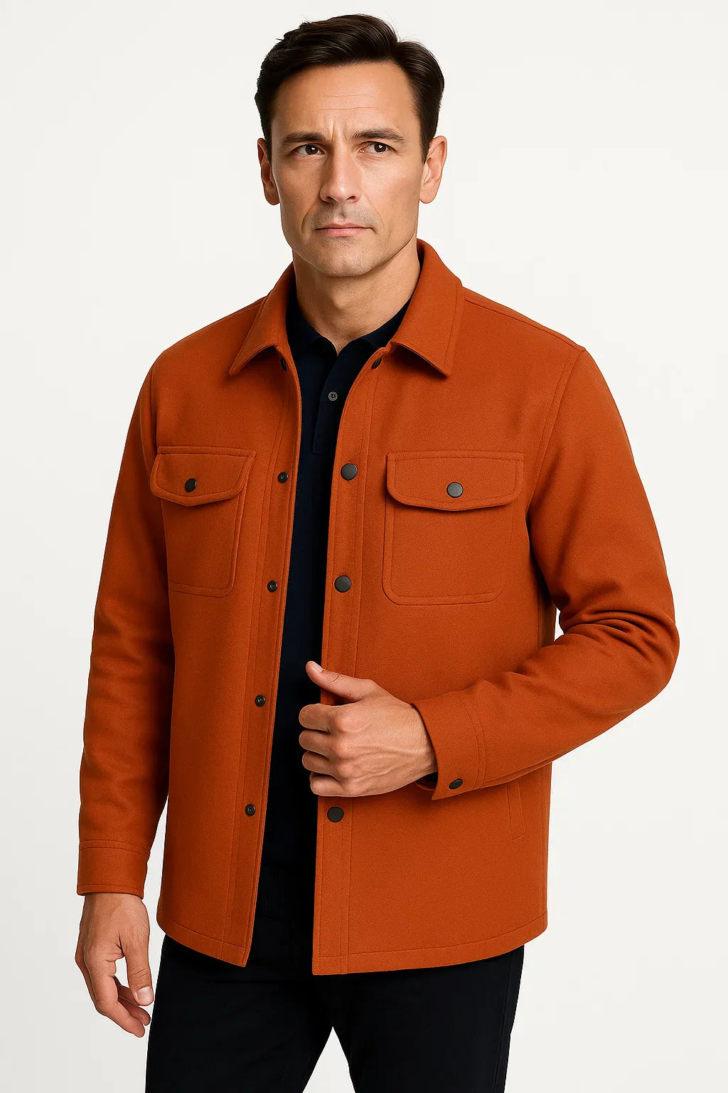 Overshirt Jacket | Wool-Blend | Structured Casual | Water-Resistant Finish