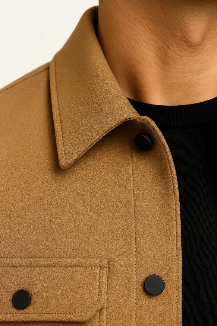 Overshirt Jacket | Wool-Blend | Structured Casual | Water-Resistant Finish