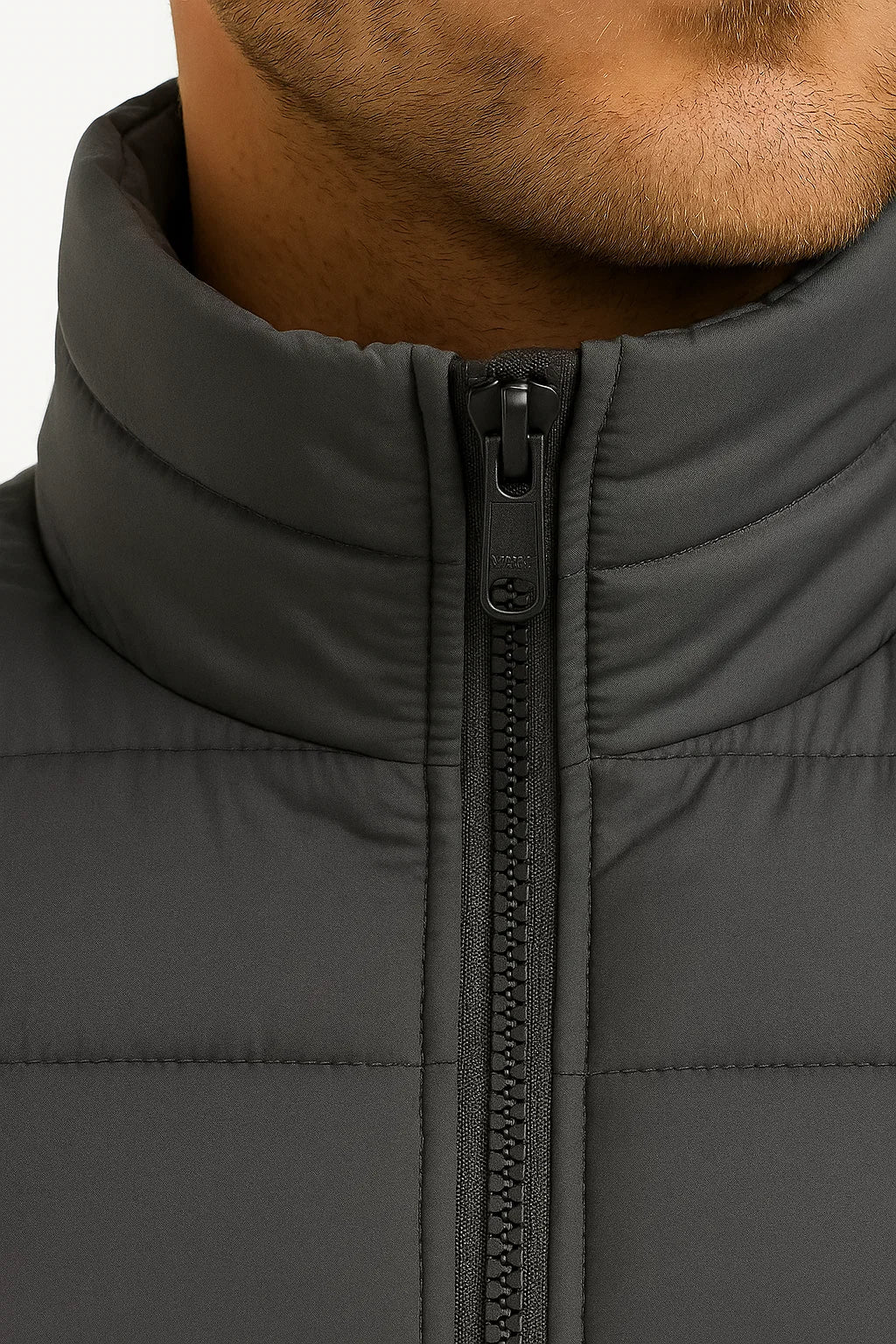 Puffer Jacket | Stand Collar | Quilted Polyester