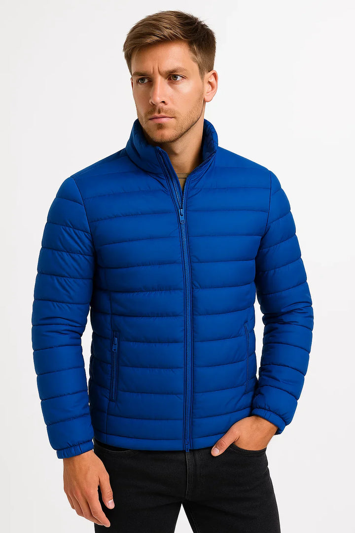 Puffer Jacket | Stand Collar | Quilted Polyester