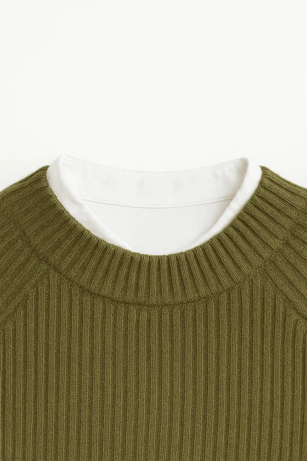 Men's Merino Wool Sweater | Raglan O-Neck | Smart Casual Knit