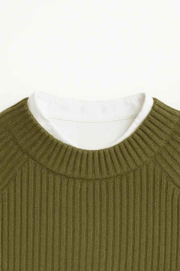 Men's Merino Wool Sweater | Raglan O-Neck | Smart Casual Knit