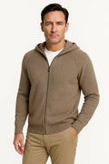 Hooded Cardigan | Merino Wool Knit Zip Jacket